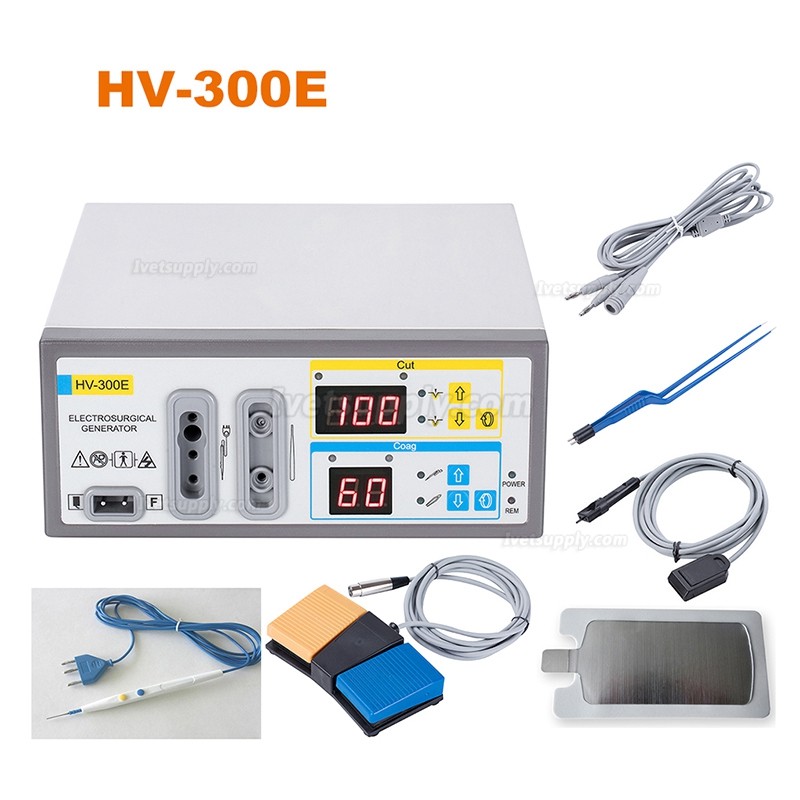 Veterinary Electrosurgical Unit ESU Bipolar Diathermy Machine Bipolar Coagulator Portable 100W